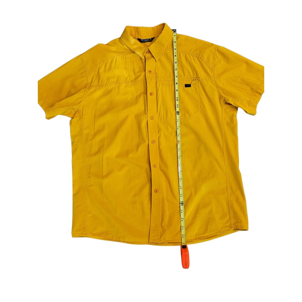Arc'teryx Frontera Yellow Short Sleeve Button Down Technical Shirt Large EUC - Picture 4 of 6
